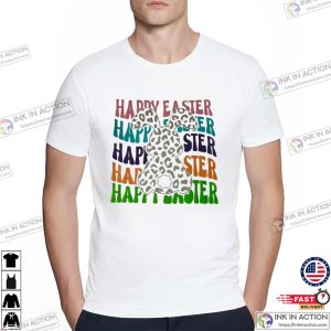 Happy Easter Leopard Bunny T-shirt