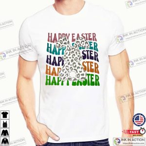 Happy Easter Leopard Bunny T-shirt