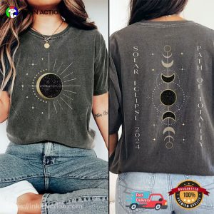 Solar Eclipse April 8 2024 Path Of Totality Comfort Colors 2 Sided T-Shirt