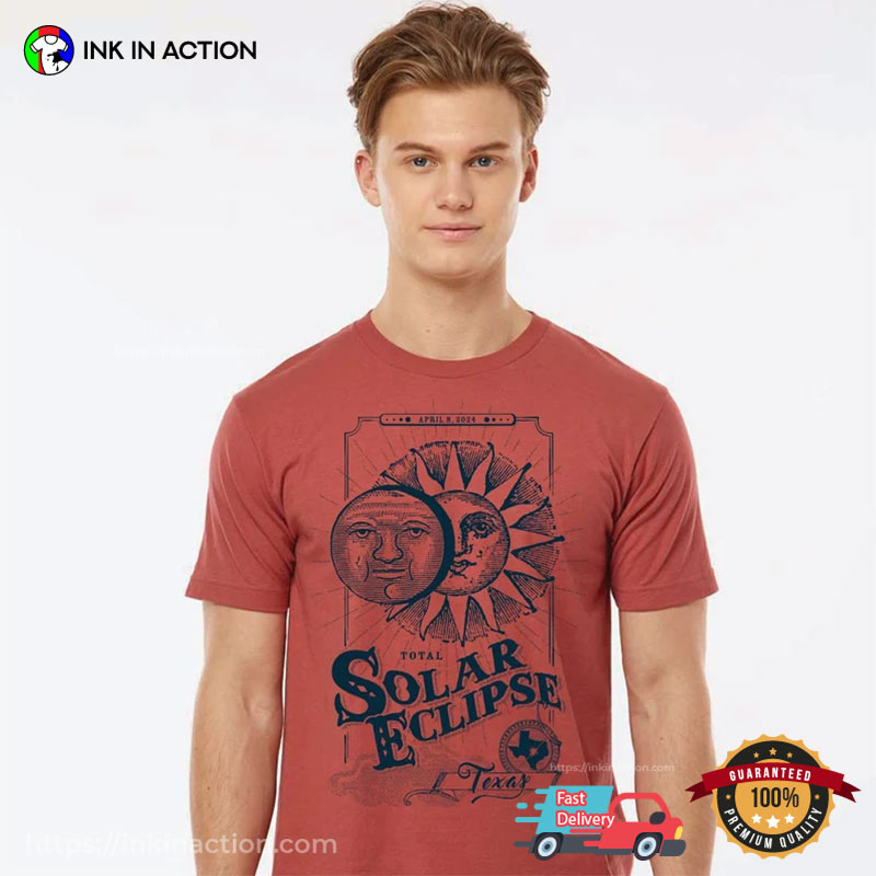 Total Solar Eclipse Texas Vintage Comfort Colors T-Shirt