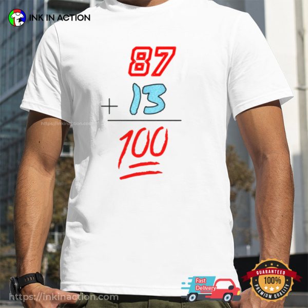 100 Points Couple Taylor Swift Travis Kelce Lovely T-shirt