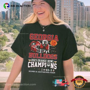 2023 Orange Bowl Champions Georgia Bulldogs Football T Shirt 1