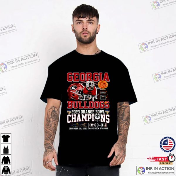 2023 Orange Bowl Champions Georgia Bulldogs Football T-shirt