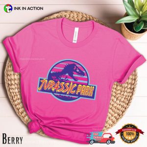 80's Themed Jurassic Park Logo T Shirt 3