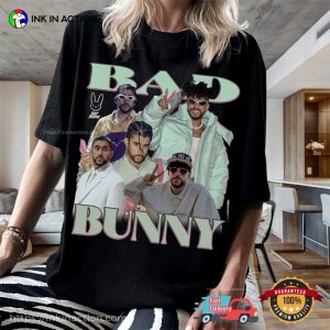 Bad Bunny Highlights Vintage 90s T-Shirt, Bad Bunny Clothing