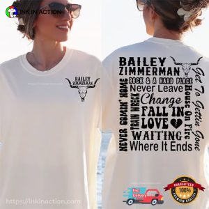 Bailey Zimmerman Hits Country Music 2 Sided Tee