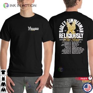 Bailey Zimmerman Religiously The Tour 2024 2 Sided Tee. bailey zimmerman merch