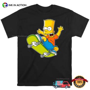 Bart Simpson Skateboard The Simpsons Shirt