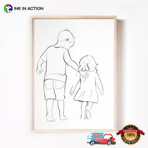 Big Brother Abd Little Sister Draw Sibling Poster