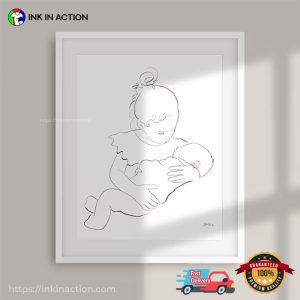 Big Sister Little Brother Pencil Draw Poster 1
