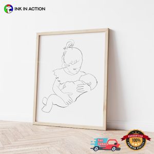 Big Sister Little Brother Pencil Draw Poster 2