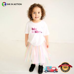 Big Sister Minimalist Toddler Girl T-Shirt