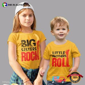 Big Sister Rock Little Brothers Roll Matching Shirt