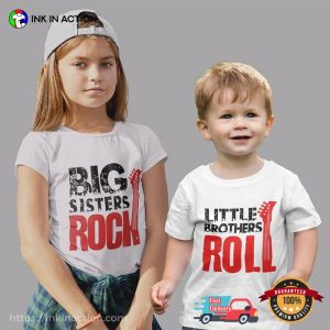 Big Sister Rock Little Brothers Roll Matching Shirt 4