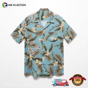 Blue Floral Tropical Vacation men’s Hawaiian shirts 1