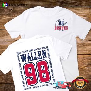 Braves 98 Morgan Wallen Tour Western 2 Sided T-Shirt
