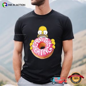 Can't Talk Eating Funny homer the simpsons Cartoon T Shirt