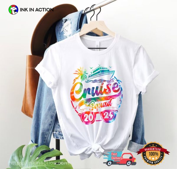 Colorful Cruise Squad 2024 Friends Trip Comfort Colors T-Shirt