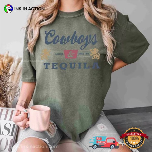 Cowboys And Tequila Retro Comfort Colors T-shirt