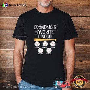 Custom Baseball Grandma's favorite Lineup Shirt