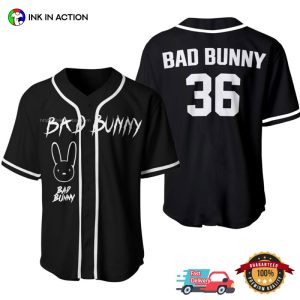 Custom Black Bad Bunny Classic Baseball Jersey