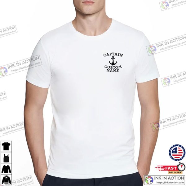 Custom Name Captain Sailing Boat Comfort Colors T-Shirt