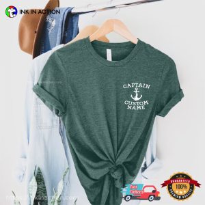 Custom Name Captain Sailing Boat Comfort Colors T Shirt 2