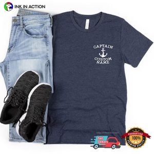 Custom Name Captain Sailing Boat Comfort Colors T Shirt 3