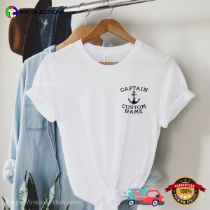 Custom Name Captain Sailing Boat Comfort Colors T Shirt 4