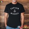 Custom Name Captain Sailing Booat T-Shirt
