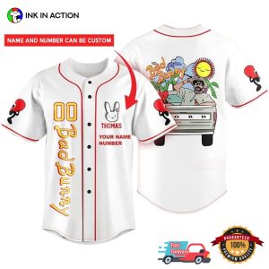 Customized Bad Bunny Animation Baseball Jersey