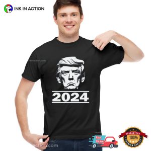 Donald Trump 2024 Portrait Funny Political Tee Shirts