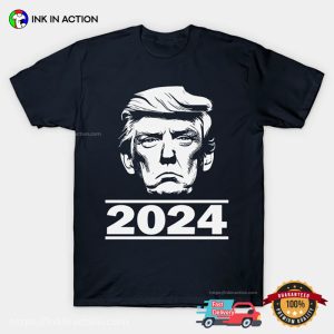 Donald Trump 2024 Portrait Funny Political Tee Shirts
