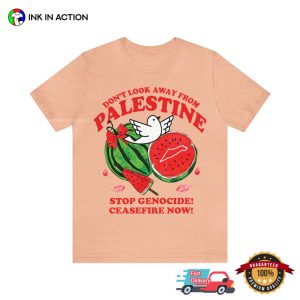 Don't Look Away From Palestine Comfort Colors palestine shirt 3