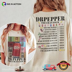 Dr Pepper The Eras Tour Vintage 2 Sided T-Shirt