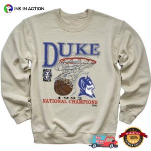 Duke National Championships 1992 Basketball T Shirt 3