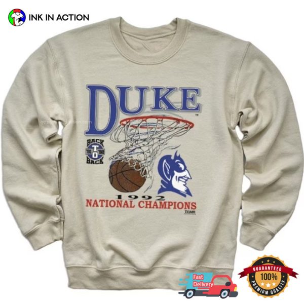 Duke National Championships 1992 Basketball T-Shirt