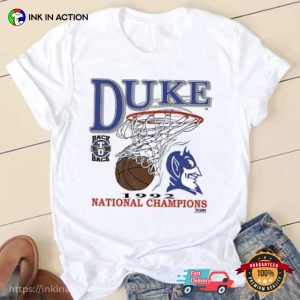 Duke National Championships 1992 Basketball T Shirt 4