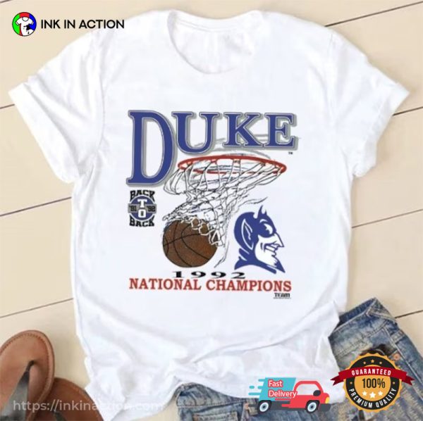 Duke National Championships 1992 Basketball T-Shirt