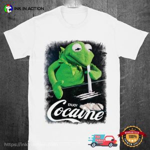 Enjoy Cocaine Kermit Puppet funny graphic tee shirts 2