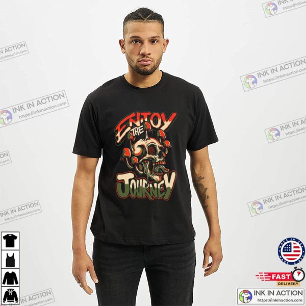 Enjoy The Journey Swamp Skull T-shirt Match Jordan 5 Retro Olive