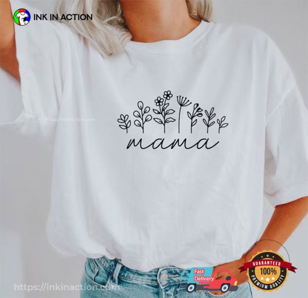 Floral Mama Basic Moms Shirts