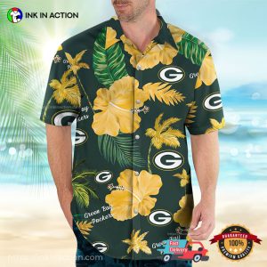 Green Bay Packers NFL Tropical Hibiscus Hawaiian Shirt