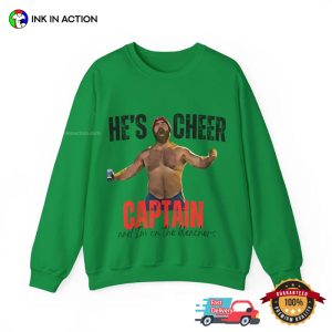 He's Cheer Captain No Shirt eagles jason kelce Funny Shirt 3