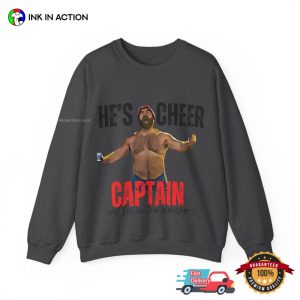 He's Cheer Captain No Shirt eagles jason kelce Funny Shirt 4