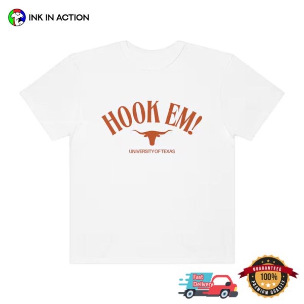 Hook Em University Of Texas Longhorns Football Tee