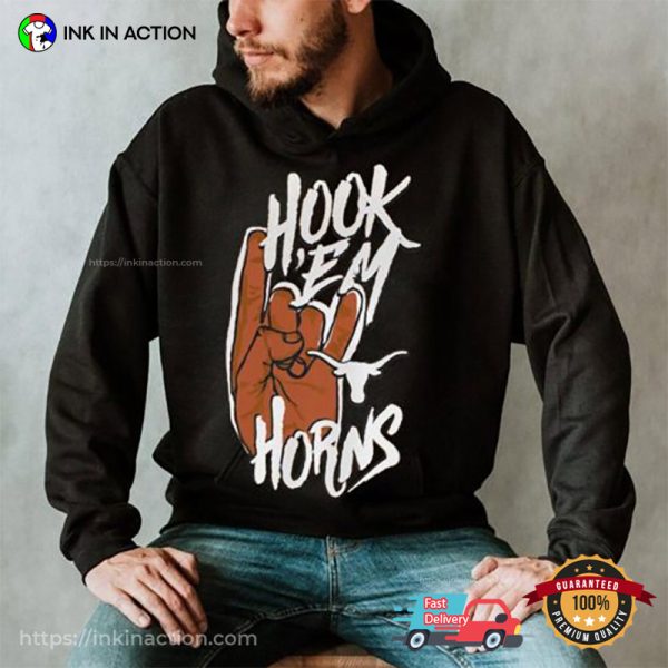 Hook ‘Em Horns Hand Sign Adult Shirt