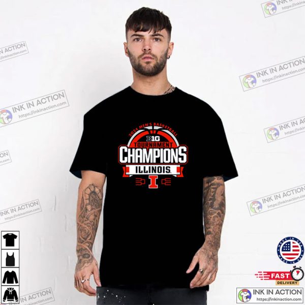Illini Big Ten Basketball Tournament Champions 2024 T-shirt