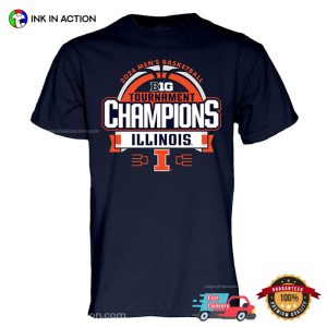 Illini Big Ten Basketball Tournament Champions 2024 T Shirt