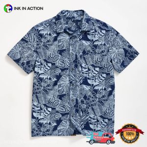 Indigo Botanical Treme men’s Hawaiian shirts 3